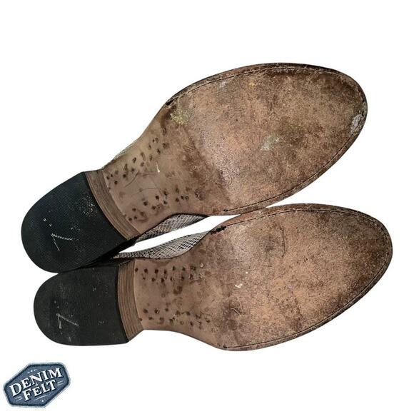 FREE BIRD Women’s SADIE BOOTIES/Boots IN WHITE PYTHON | PRELOVED!! - Picture 10 of 13